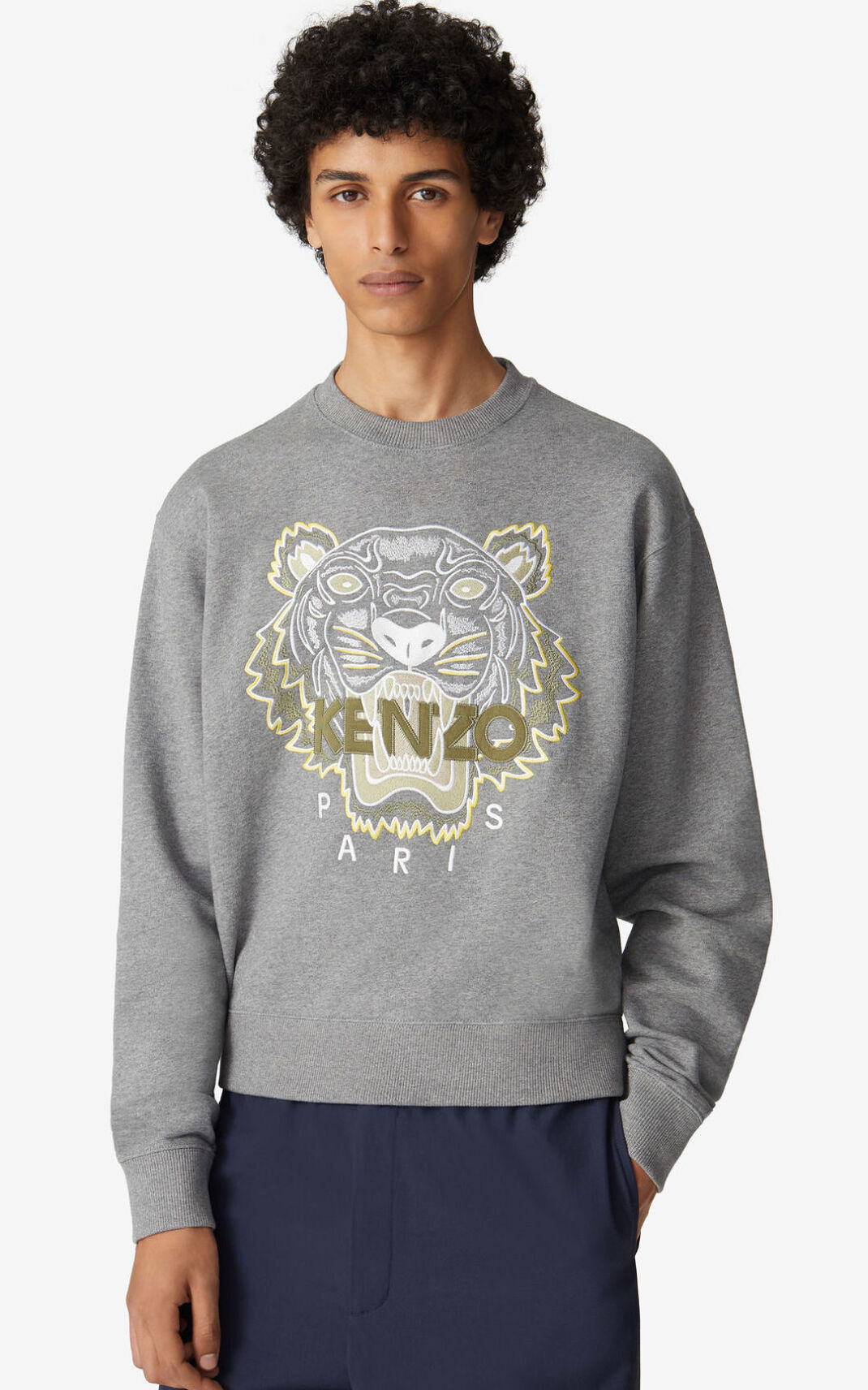 Kenzo Tiger φούτερ ανδρικα γκρι | GR861764